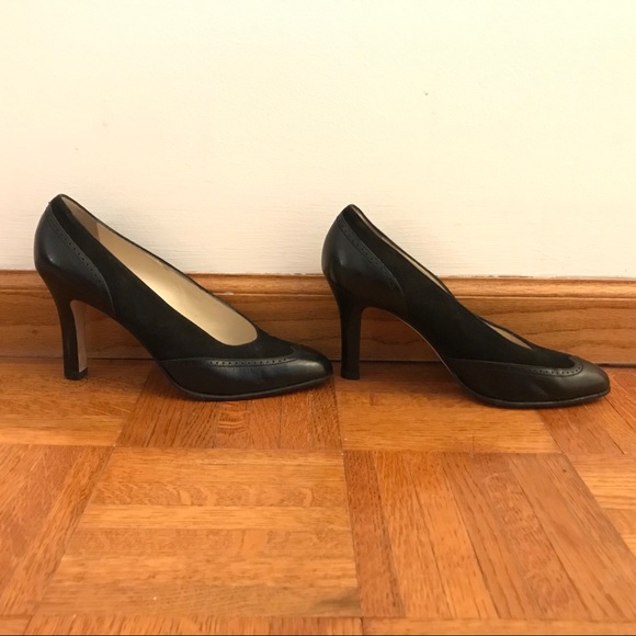 Vintage Bally Style Flex Leather Oxford Heels - Picture 3 of 9